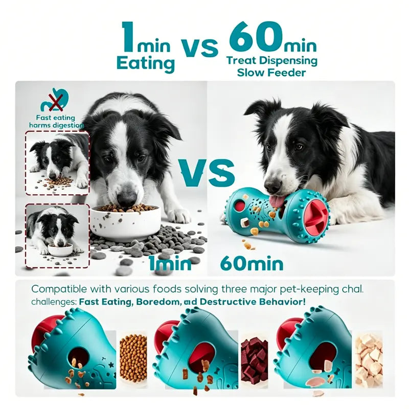 Interactive Treat Dispensing Dog Puzzle Treat Toy for Dogs,Dog Toys,Treat Dispensing Dog Enrichment Toys for IQ Training and Brain Stimulation, Interactive Mentally Stimulating Toys as Gifts for Puppies, Cats, Dogs